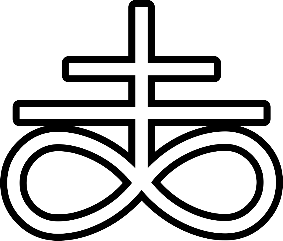 Das alchemistische Symbol für schwarzen Schwefel, heute als satanistisches Kreuz oder "Leviathankreuz" von Satanisten genutzt. Lateinisch "Crux Satana"